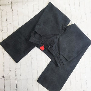 V Christina Black Reptile Print High Waist Flare